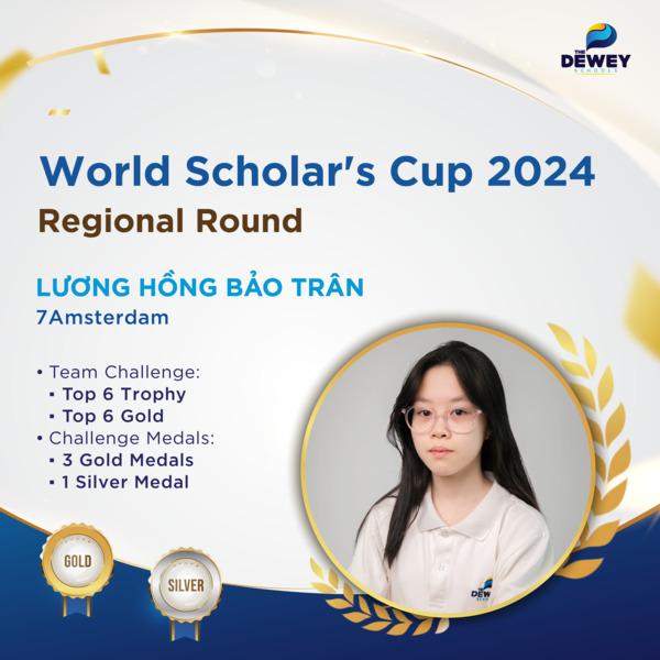 Lương Hồng Bảo Trân - Học sinh lớp 7Amsterdam đạt thành tích học tập xuất sắc