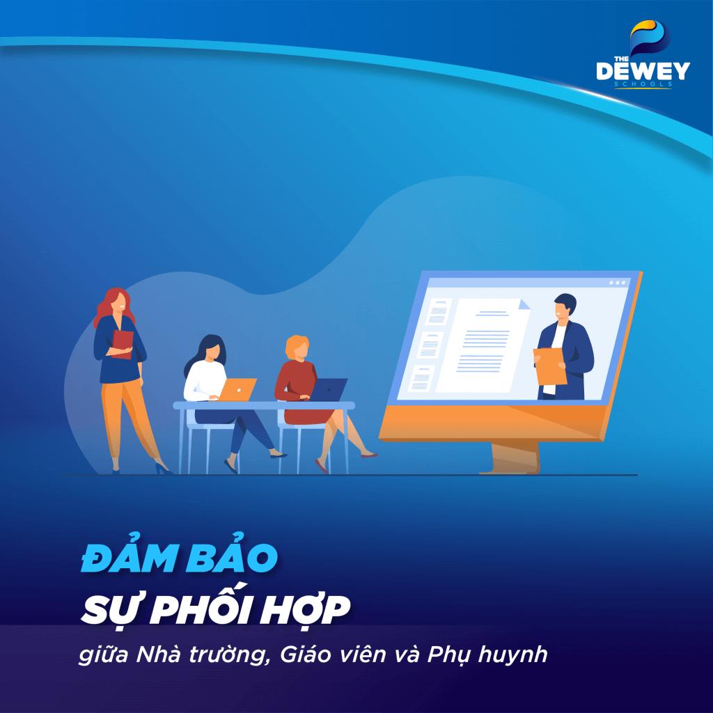 Phụ huynh và giáo viên The Dewey Schools trao đổi thông tin
